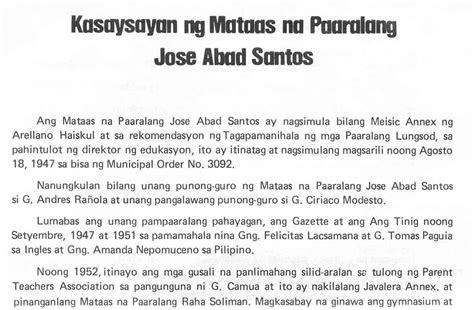 JASHS Batch '82 Messages Channel: Jose Abad Santos High .